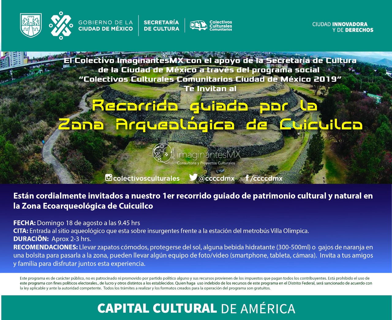 Recorrido guiado en la zona arqueológica de Cuicuilco